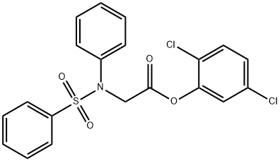 2,5-DICHLOROPHENYL 2-[(PHENYLSULFONYL)ANILINO]ACETATE Struktur