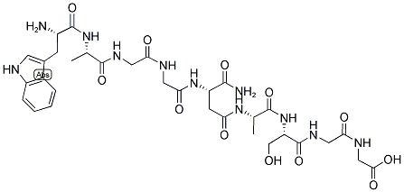 TRP-ALA-GLY-GLY-ASP(ALA-SER-GLY-GLU-OH)-NH2 Struktur