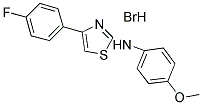 (4-(4-FLUOROPHENYL)(2,5-THIAZOLYL))(4-METHOXYPHENYL)AMINE, HYDROBROMIDE Struktur