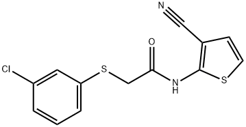 2-[(3-CHLOROPHENYL)SULFANYL]-N-(3-CYANO-2-THIENYL)ACETAMIDE Struktur