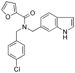 N-(4-CHLOROBENZYL)-N-[((1H)-INDOL-6-YL)METHYL]FURAN-2-CARBOXAMIDE Struktur