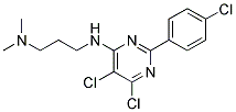 N1-[5,6-DICHLORO-2-(4-CHLOROPHENYL)PYRIMIDIN-4-YL]-N3,N3-DIMETHYLPROPANE-1,3-DIAMINE Struktur