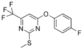 4-(4-FLUOROPHENOXY)-2-(METHYLSULFANYL)-6-(TRIFLUOROMETHYL)PYRIMIDINE Struktur