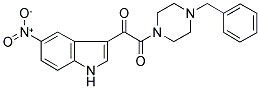 1-(4-BENZYLPIPERAZINO)-2-(5-NITRO-1H-INDOL-3-YL)ETHANE-1,2-DIONE Struktur