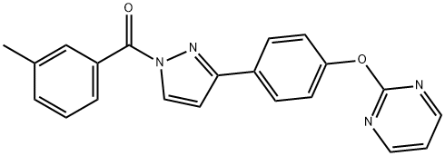 (3-METHYLPHENYL)(3-[4-(2-PYRIMIDINYLOXY)PHENYL]-1H-PYRAZOL-1-YL)METHANONE Struktur