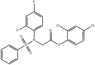 2,4-DICHLOROPHENYL 2-[2,4-DIFLUORO(PHENYLSULFONYL)ANILINO]ACETATE Struktur