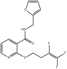 N-(2-FURYLMETHYL)-2-[(3,4,4-TRIFLUORO-3-BUTENYL)SULFANYL]NICOTINAMIDE Struktur