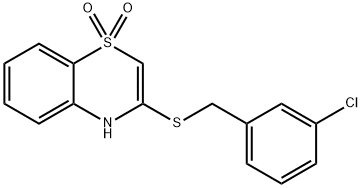 3-[(3-CHLOROBENZYL)SULFANYL]-1LAMBDA6,4-BENZOTHIAZINE-1,1(4H)-DIONE Struktur