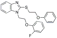 1-[2-(2-FLUOROPHENOXY)ETHYL]-2-[(2-PHENOXYETHYL)THIO]-1H-BENZIMIDAZOLE Struktur