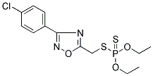 S-([3-(4-CHLOROPHENYL)-1,2,4-OXADIAZOL-5-YL]METHYL) O,O-DIETHYL PHOSPHODITHIOATE Struktur