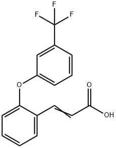 3-(2-[3-(TRIFLUOROMETHYL)PHENOXY]PHENYL)ACRYLIC ACID Struktur