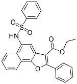 ETHYL 2-PHENYL-5-(PHENYLSULFONAMIDO)NAPHTHO[1,2-B]FURAN-3-CARBOXYLATE Struktur