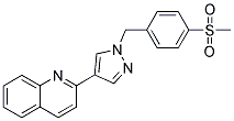 2-[1-(4-(METHYLSULPHONYL)BENZYL)-(1H)-PYRAZOL-4-YL]QUINOLINE Struktur