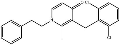 3-(2,6-DICHLOROBENZYL)-2-METHYL-1-PHENETHYL-4(1H)-PYRIDINONE Struktur