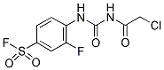 4-(([(2-CHLOROACETYL)AMINO]CARBONYL)AMINO)-3-FLUOROBENZENESULFONYL FLUORIDE Struktur