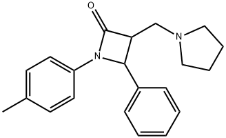 1-(4-METHYLPHENYL)-4-PHENYL-3-(1-PYRROLIDINYLMETHYL)-2-AZETANONE Struktur