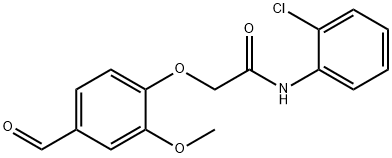 2-(4-FORMYL-2-METHOXYPHENOXY) ACETIC ACID, N-(2-CHLOROPHENYL)AMIDE Struktur