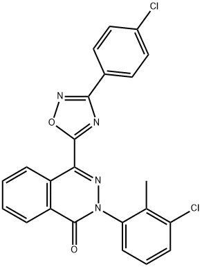 2-(3-CHLORO-2-METHYLPHENYL)-4-[3-(4-CHLOROPHENYL)-1,2,4-OXADIAZOL-5-YL]-1(2H)-PHTHALAZINONE Struktur