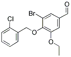 3-BROMO-4-[(2-CHLOROBENZYL)OXY]-5-ETHOXYBENZALDEHYDE Struktur