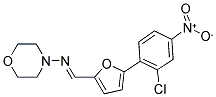 N-{(1E)-[5-(2-CHLORO-4-NITROPHENYL)-2-FURYL]METHYLENE}MORPHOLIN-4-AMINE Struktur