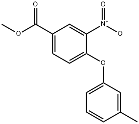 METHYL 4-(3-METHYLPHENOXY)-3-NITROBENZENECARBOXYLATE Struktur