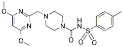 4-[(4,6-DIMETHOXYPYRIMIDIN-2-YL)METHYL]-N-[(4-METHYLPHENYL)SULFONYL]PIPERAZINE-1-CARBOXAMIDE Struktur