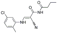 N-BUTYRYL-3-(5-CHLORO-2-METHYLANILINO)-2-CYANOACRYLAMIDE Struktur