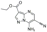 ETHYL 7-AMINO-6-CYANOPYRAZOLO[1,5-A]PYRIMIDINE-3-CARBOXYLATE Struktur