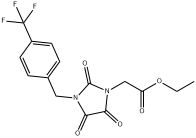 ETHYL 2-(2,4,5-TRIOXO-3-[4-(TRIFLUOROMETHYL)BENZYL]-1-IMIDAZOLIDINYL)ACETATE Struktur