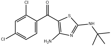 [4-AMINO-2-(TERT-BUTYLAMINO)-1,3-THIAZOL-5-YL](2,4-DICHLOROPHENYL)METHANONE Struktur