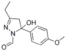 3-ETHYL-5-HYDROXY-5-(4-METHOXYPHENYL)-4,5-DIHYDRO-1H-PYRAZOLE-1-CARBALDEHYDE Struktur