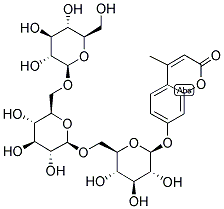 4-METHYLUMBELLIFERYL B-D-GENTOTRIOSIDE Struktur