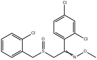 2-[(2-CHLOROBENZYL)SULFINYL]-1-(2,4-DICHLOROPHENYL)-1-ETHANONE O-METHYLOXIME Struktur