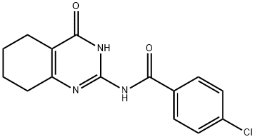 4-CHLORO-N-(4-OXO-3,4,5,6,7,8-HEXAHYDRO-2-QUINAZOLINYL)BENZENECARBOXAMIDE Struktur