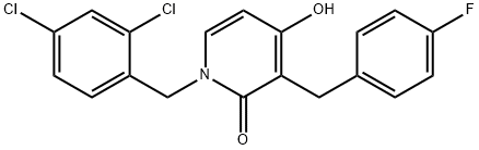 1-(2,4-DICHLOROBENZYL)-3-(4-FLUOROBENZYL)-4-HYDROXY-2(1H)-PYRIDINONE Struktur