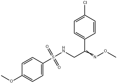 N-[2-(4-CHLOROPHENYL)-2-(METHOXYIMINO)ETHYL]-4-METHOXYBENZENESULFONAMIDE Struktur