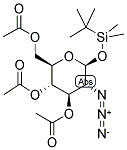 1-O-TERT-BUTYLDIMETHYLSILYL 2-AZIDO-2-DEOXY-BETA-D-GLUCOPYRANOSIDE 3,4,6-TRIACETATE Struktur