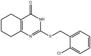 2-[(2-CHLOROBENZYL)SULFANYL]-5,6,7,8-TETRAHYDRO-4-QUINAZOLINOL Struktur