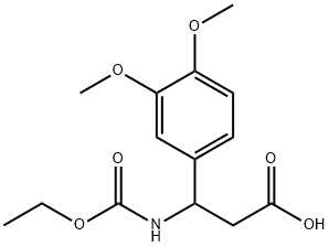 3-(3,4-DIMETHOXYPHENYL)-3-[(ETHOXYCARBONYL)AMINO]PROPANOIC ACID Struktur