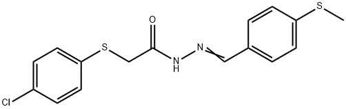 2-[(4-CHLOROPHENYL)SULFANYL]-N'-([4-(METHYLSULFANYL)PHENYL]METHYLENE)ACETOHYDRAZIDE Struktur