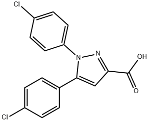 1,5-BIS(4-CHLOROPHENYL)-1H-PYRAZOLE-3-CARBOXYLIC ACID Struktur