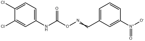 1,2-DICHLORO-4-([(([(E)-(3-NITROPHENYL)METHYLIDENE]AMINO)OXY)CARBONYL]AMINO)BENZENE Struktur