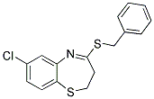 4-(BENZYLSULFANYL)-7-CHLORO-2,3-DIHYDRO-1,5-BENZOTHIAZEPINE Struktur