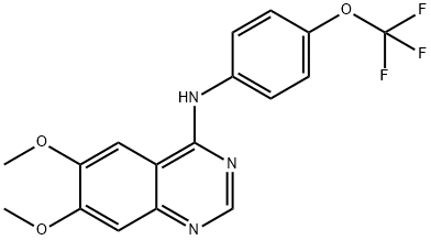 6,7-DIMETHOXY-N-[4-(TRIFLUOROMETHOXY)PHENYL]-4-QUINAZOLINAMINE Struktur