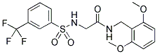 N-[[[(2,6-DIMETHOXYBENZYL)AMINO]CARBONYL]METHYL]-3-(TRIFLUOROMETHYL)BENZENESULPHONAMIDE Struktur