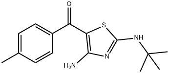 [4-AMINO-2-(TERT-BUTYLAMINO)-1,3-THIAZOL-5-YL](4-METHYLPHENYL)METHANONE Struktur