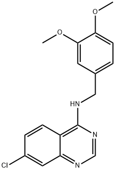 7-CHLORO-N-(3,4-DIMETHOXYBENZYL)-4-QUINAZOLINAMINE Struktur