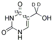 5-(HYDROXYMETHYL)URACIL (4,5-13C2,5',5'-D2) Struktur