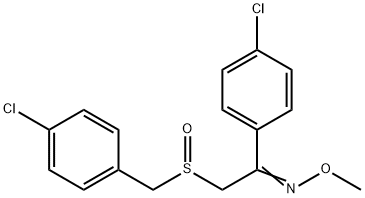 2-[(4-CHLOROBENZYL)SULFINYL]-1-(4-CHLOROPHENYL)-1-ETHANONE O-METHYLOXIME Struktur