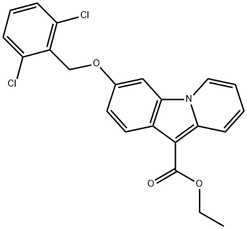 ETHYL 3-[(2,6-DICHLOROBENZYL)OXY]PYRIDO[1,2-A]INDOLE-10-CARBOXYLATE Struktur